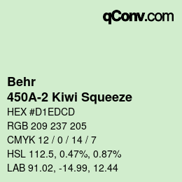 カラーコード: Behr - 450A-2 Kiwi Squeeze | qconv.com