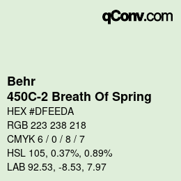 Color code: Behr - 450C-2 Breath Of Spring | qconv.com