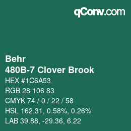 Color code: Behr - 480B-7 Clover Brook | qconv.com