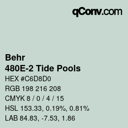 カラーコード: Behr - 480E-2 Tide Pools | qconv.com