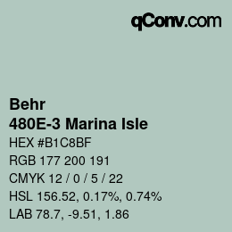 カラーコード: Behr - 480E-3 Marina Isle | qconv.com