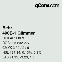 カラーコード: Behr - 490E-1 Glimmer | qconv.com