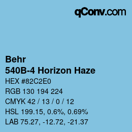 カラーコード: Behr - 540B-4 Horizon Haze | qconv.com