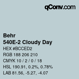 Color code: Behr - 540E-2 Cloudy Day | qconv.com