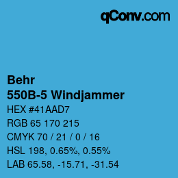 カラーコード: Behr - 550B-5 Windjammer | qconv.com