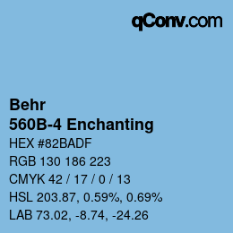 Color code: Behr - 560B-4 Enchanting | qconv.com
