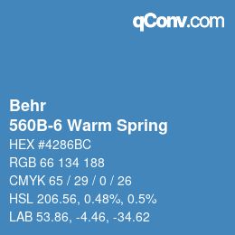 Color code: Behr - 560B-6 Warm Spring | qconv.com