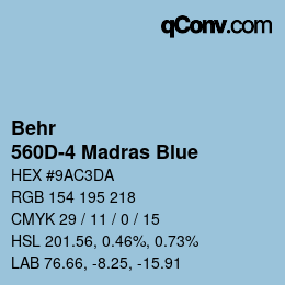 Farbcode: Behr - 560D-4 Madras Blue | qconv.com