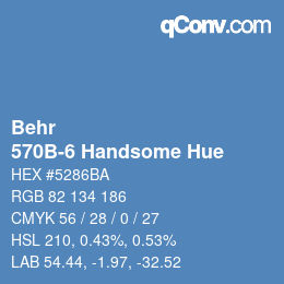 カラーコード: Behr - 570B-6 Handsome Hue | qconv.com