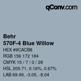 Color code: Behr - 570F-4 Blue Willow | qconv.com