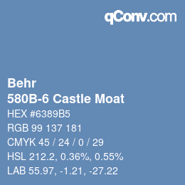 カラーコード: Behr - 580B-6 Castle Moat | qconv.com
