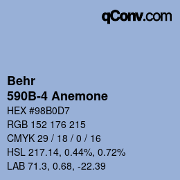 Color code: Behr - 590B-4 Anemone | qconv.com