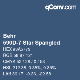 Color code: Behr - 590D-7 Star Spangled | qconv.com