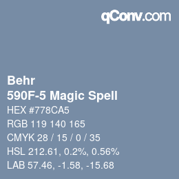 Color code: Behr - 590F-5 Magic Spell | qconv.com