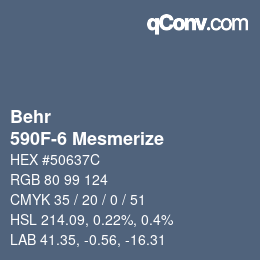 Color code: Behr - 590F-6 Mesmerize | qconv.com