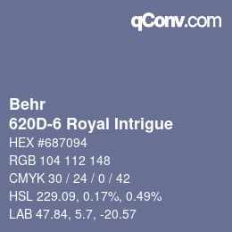 Farbcode: Behr - 620D-6 Royal Intrigue | qconv.com
