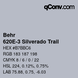 カラーコード: Behr - 620E-3 Silverado Trail | qconv.com