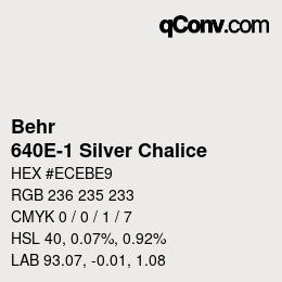 Color code: Behr - 640E-1 Silver Chalice | qconv.com