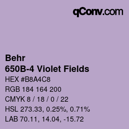 カラーコード: Behr - 650B-4 Violet Fields | qconv.com