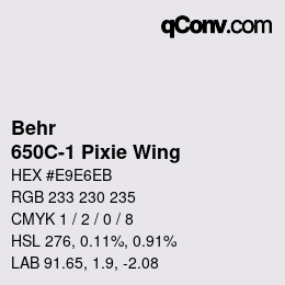 Color code: Behr - 650C-1 Pixie Wing | qconv.com