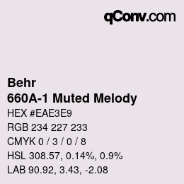 カラーコード: Behr - 660A-1 Muted Melody | qconv.com