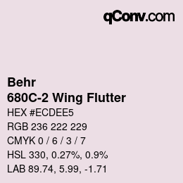 Color code: Behr - 680C-2 Wing Flutter | qconv.com