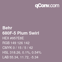 Farbcode: Behr - 680F-5 Plum Swirl | qconv.com