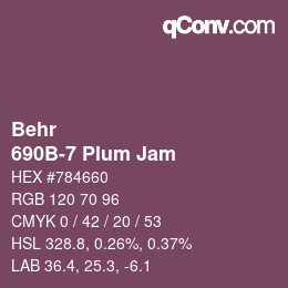 Color code: Behr - 690B-7 Plum Jam | qconv.com