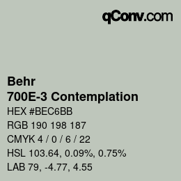 カラーコード: Behr - 700E-3 Contemplation | qconv.com