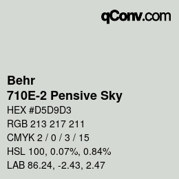 Color code: Behr - 710E-2 Pensive Sky | qconv.com