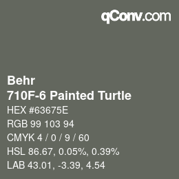 Código de color: Behr - 710F-6 Painted Turtle | qconv.com
