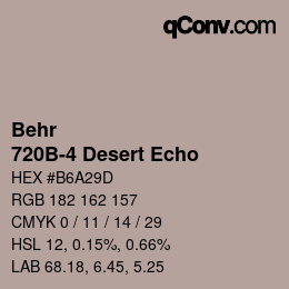カラーコード: Behr - 720B-4 Desert Echo | qconv.com
