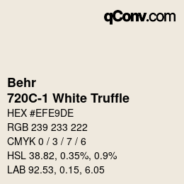 Color code: Behr - 720C-1 White Truffle | qconv.com