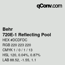 Color code: Behr - 720E-1 Reflecting Pool | qconv.com