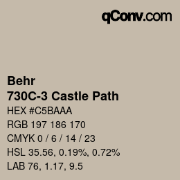 Code couleur: Behr - 730C-3 Castle Path | qconv.com