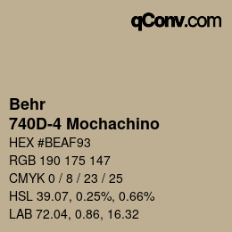 カラーコード: Behr - 740D-4 Mochachino | qconv.com