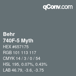 カラーコード: Behr - 740F-5 Myth | qconv.com