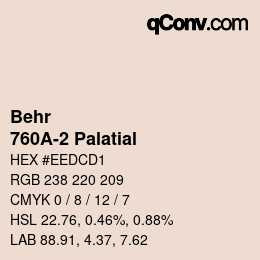 Color code: Behr - 760A-2 Palatial | qconv.com