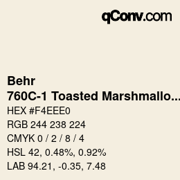 Color code: Behr - 760C-1 Toasted Marshmallow | qconv.com
