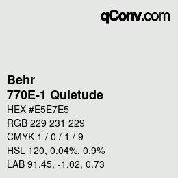 カラーコード: Behr - 770E-1 Quietude | qconv.com
