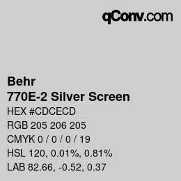Color code: Behr - 770E-2 Silver Screen | qconv.com