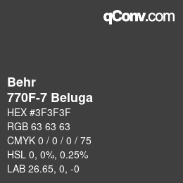 カラーコード: Behr - 770F-7 Beluga | qconv.com