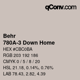カラーコード: Behr - 780A-3 Down Home | qconv.com