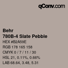 Código de color: Behr - 780B-4 Slate Pebble | qconv.com