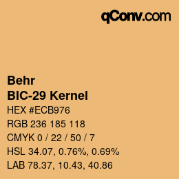 Color code: Behr - BIC-29 Kernel | qconv.com