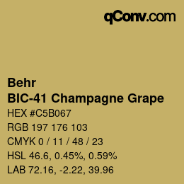 カラーコード: Behr - BIC-41 Champagne Grape | qconv.com