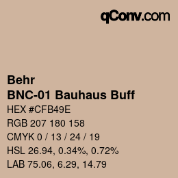 カラーコード: Behr - BNC-01 Bauhaus Buff | qconv.com