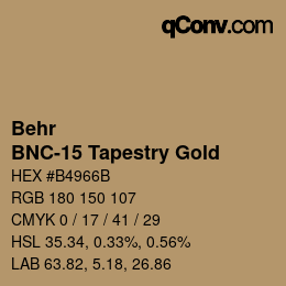 Color code: Behr - BNC-15 Tapestry Gold | qconv.com