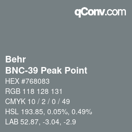 Color code: Behr - BNC-39 Peak Point | qconv.com