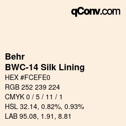 Color code: Behr - BWC-14 Silk Lining | qconv.com